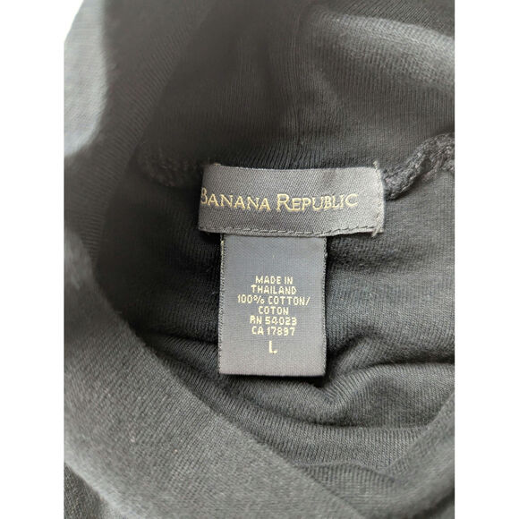 Banana Republic Turtleneck Black Womens Large Classic Office Preppy Fitted Soft - Picture 3 of 4